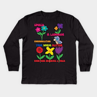 Speech therapist, Speech language pathologist, SLPA, SLP, speech pathologist Kids Long Sleeve T-Shirt